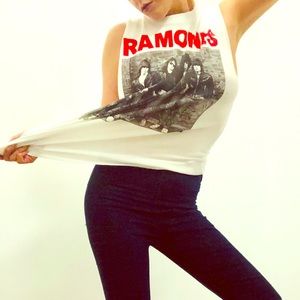 NWOT Distressed Ramones Tank Top